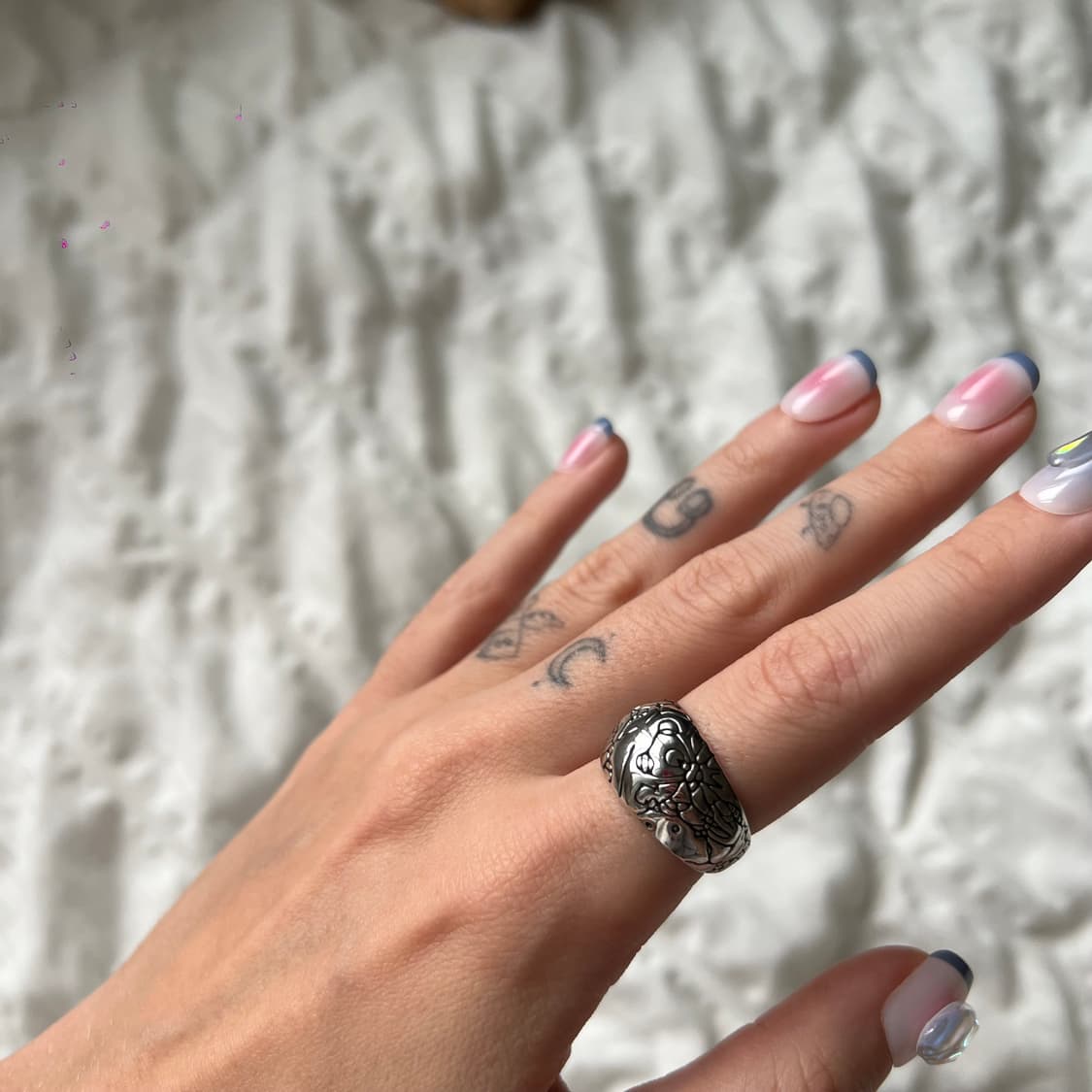앤틱 플라워 패턴 실버 반지 상품이미지7