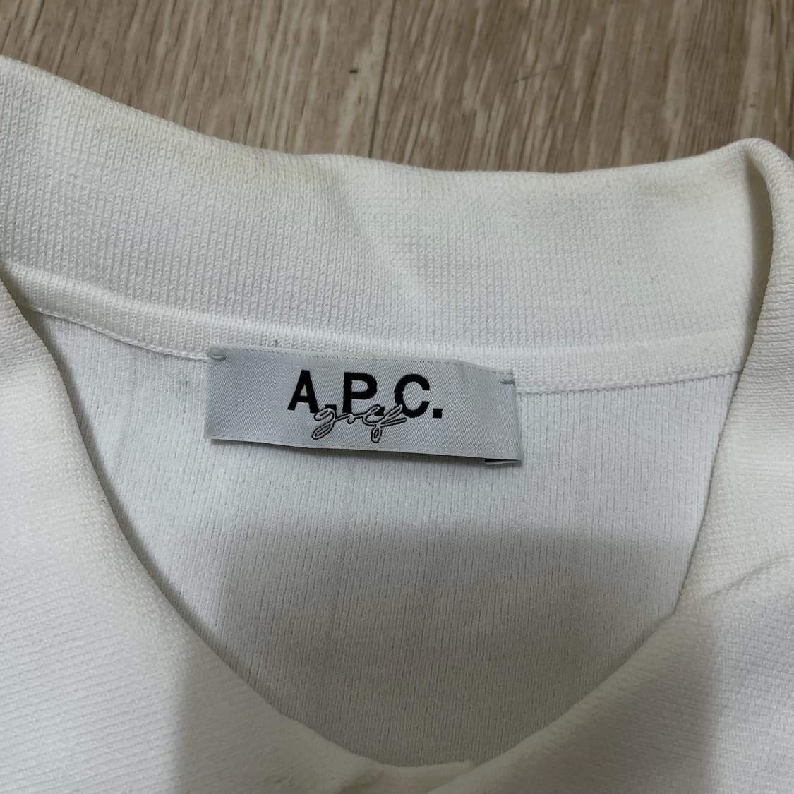 A.P.C 아페쎄 골프 남성 화이트 PK 반팔 카라티 L 상품이미지5