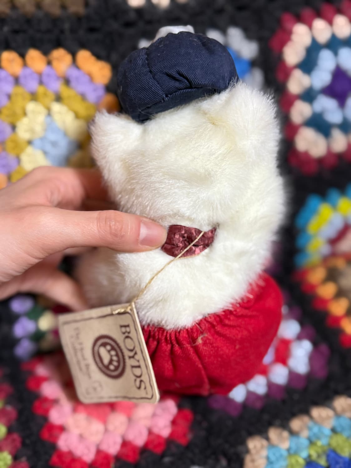 보이즈베어 열 나는 흰색 곰인형 빨간색 바지 & 모자  상품이미지4