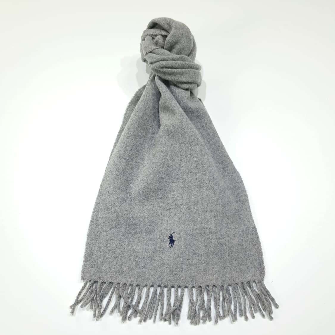 MX433 폴로 스코틀랜드판 램스울 네이비포니 그레이 머플러 목도리 상품이미지1
