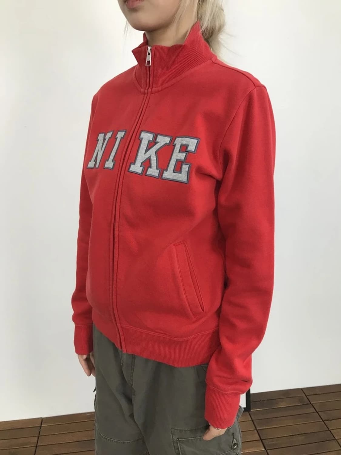 Nike Spellout Red Zip-up Sweatshirt 상품이미지2
