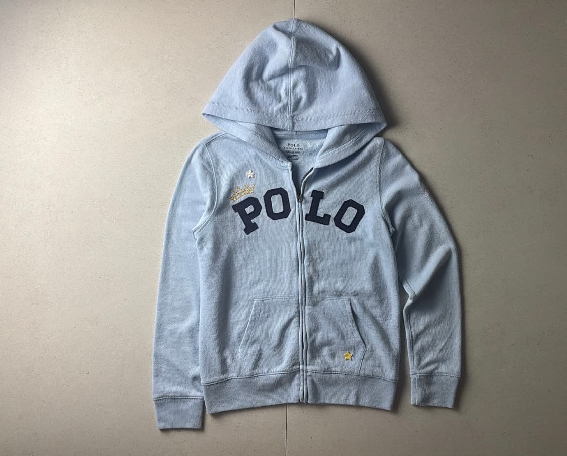 폴로 스카이블루 후드집업 상품이미지2