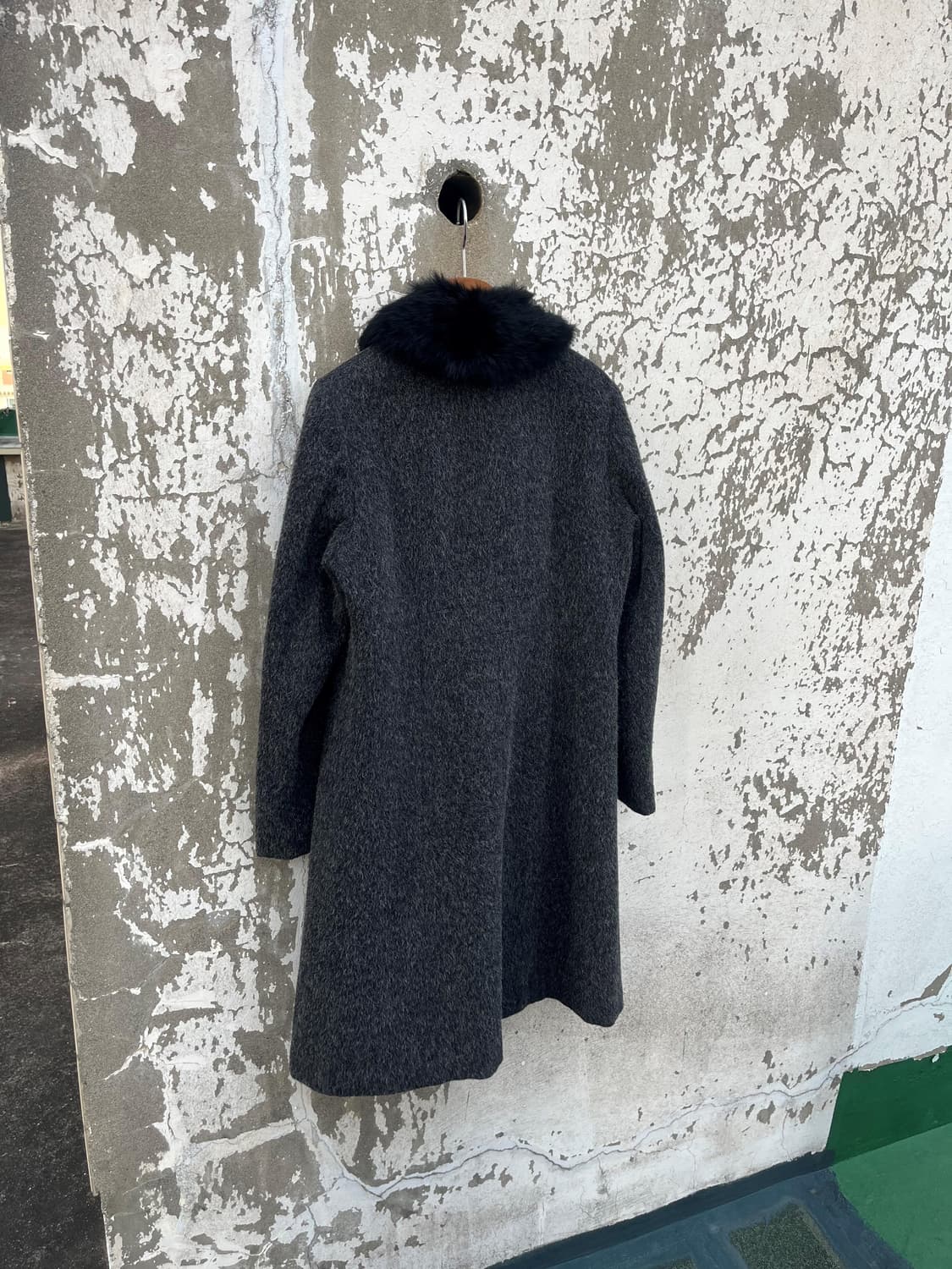 Vintage (maede in japan)  퍼 알파카 혼방 코트  상품이미지5