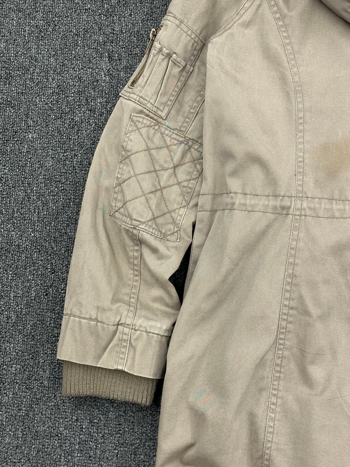 M)INGNI vintage 여성 베이지 퍼 후드 야상 자켓 상품이미지8