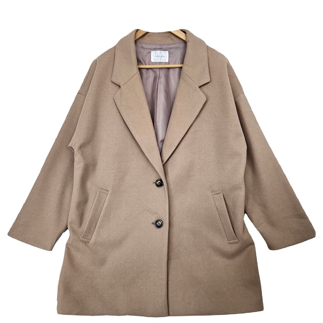 콜자 베이지 오버핏 코트  상품이미지1