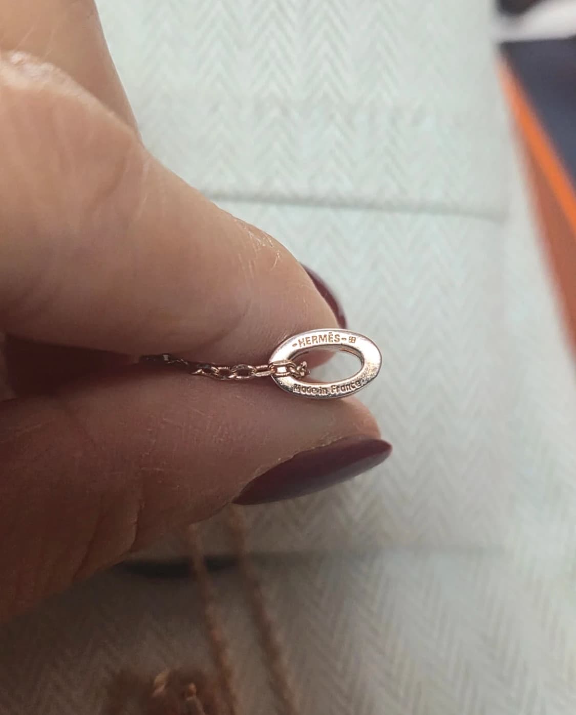 [급] 에르메스 미니팝아슈 목걸이 마론글라세 상품이미지5