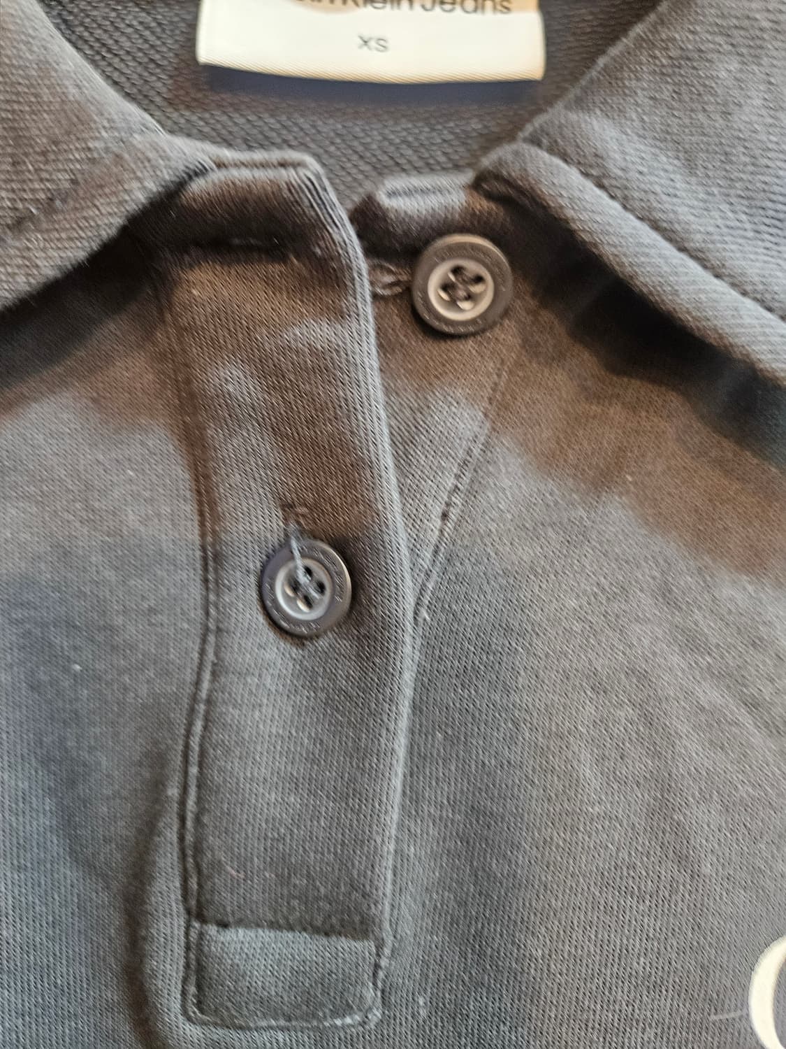 캘빈클라인진스 블랙 크롭 카라티 XS 상품이미지6