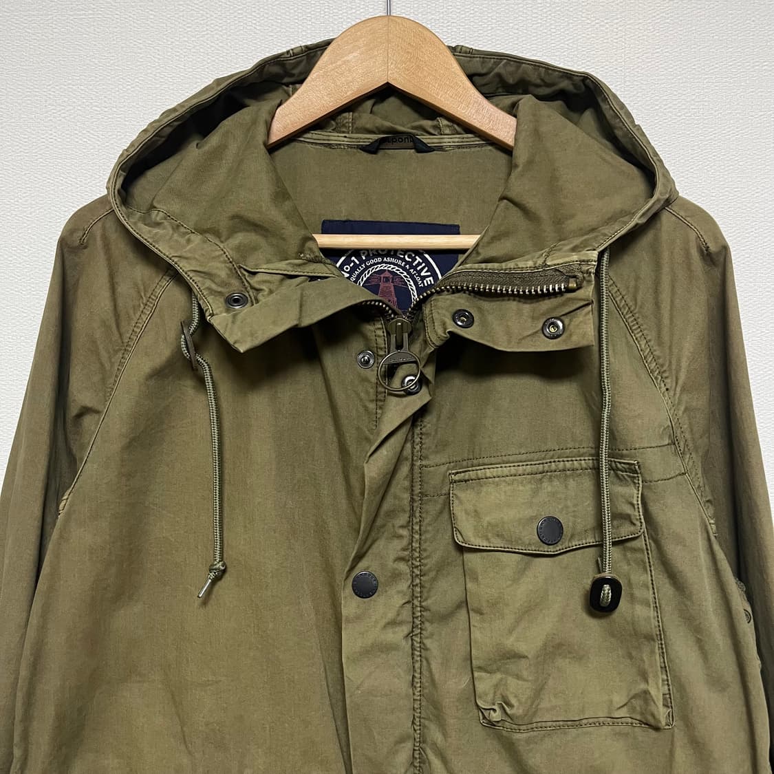 바버 올리브 카키 야상 자켓 상품이미지2