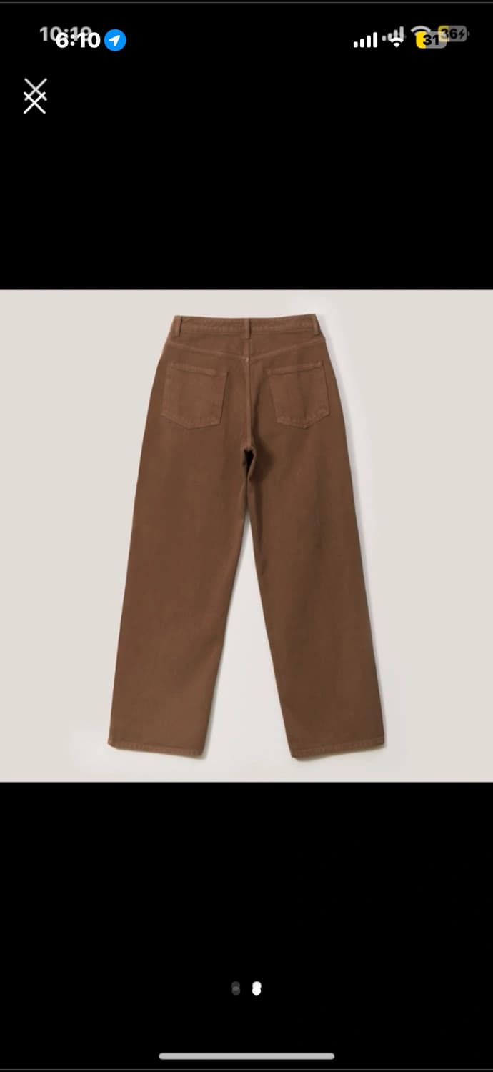 르917 le917 베이직 스트레이트 데님 브라운 36 상품이미지2