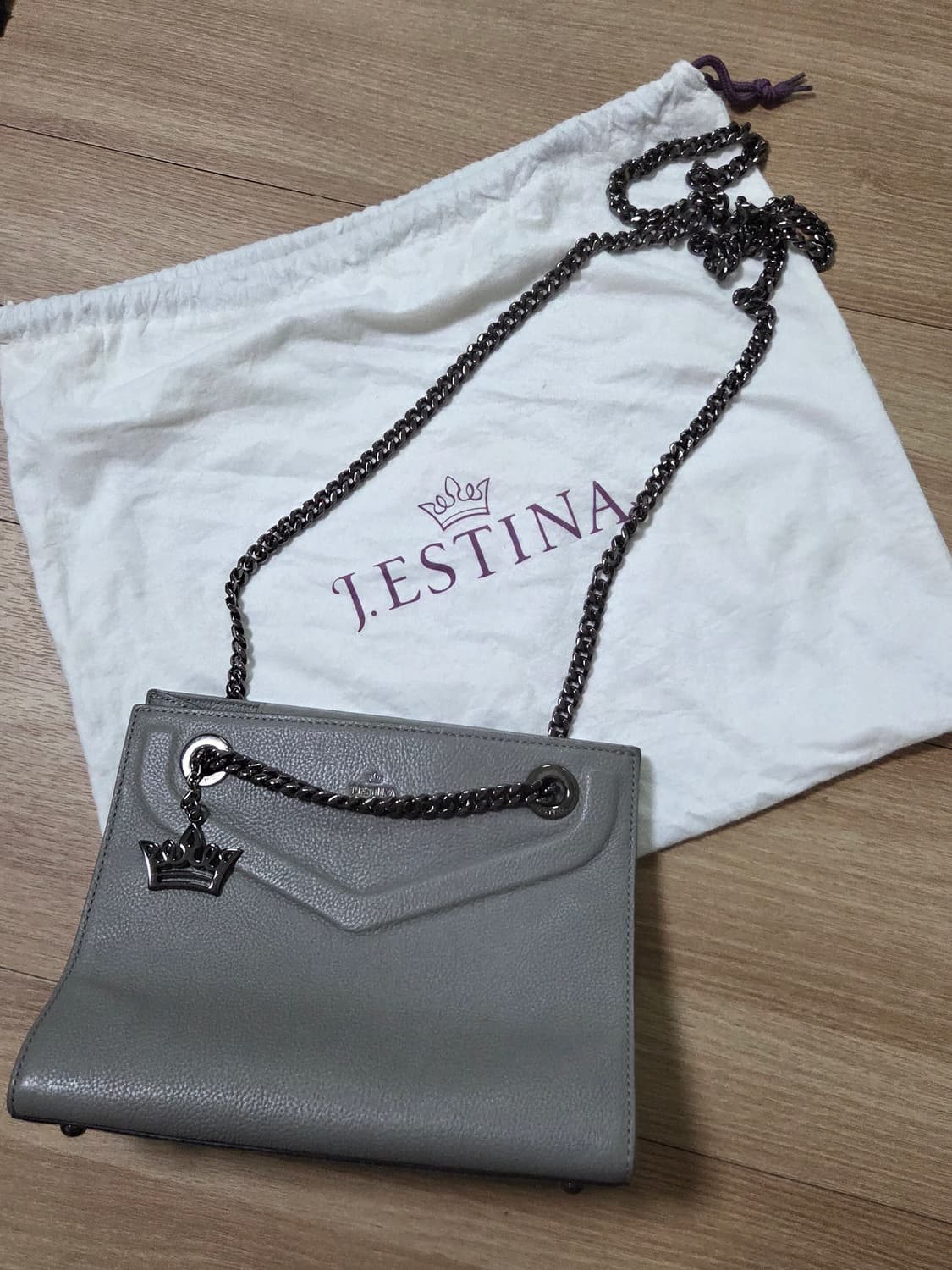 제이에스티나 SM 체인숄더백(그레이색) 상품이미지10