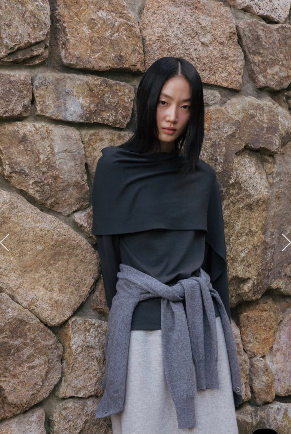 monoha wool muffler t-shirt 상품이미지2