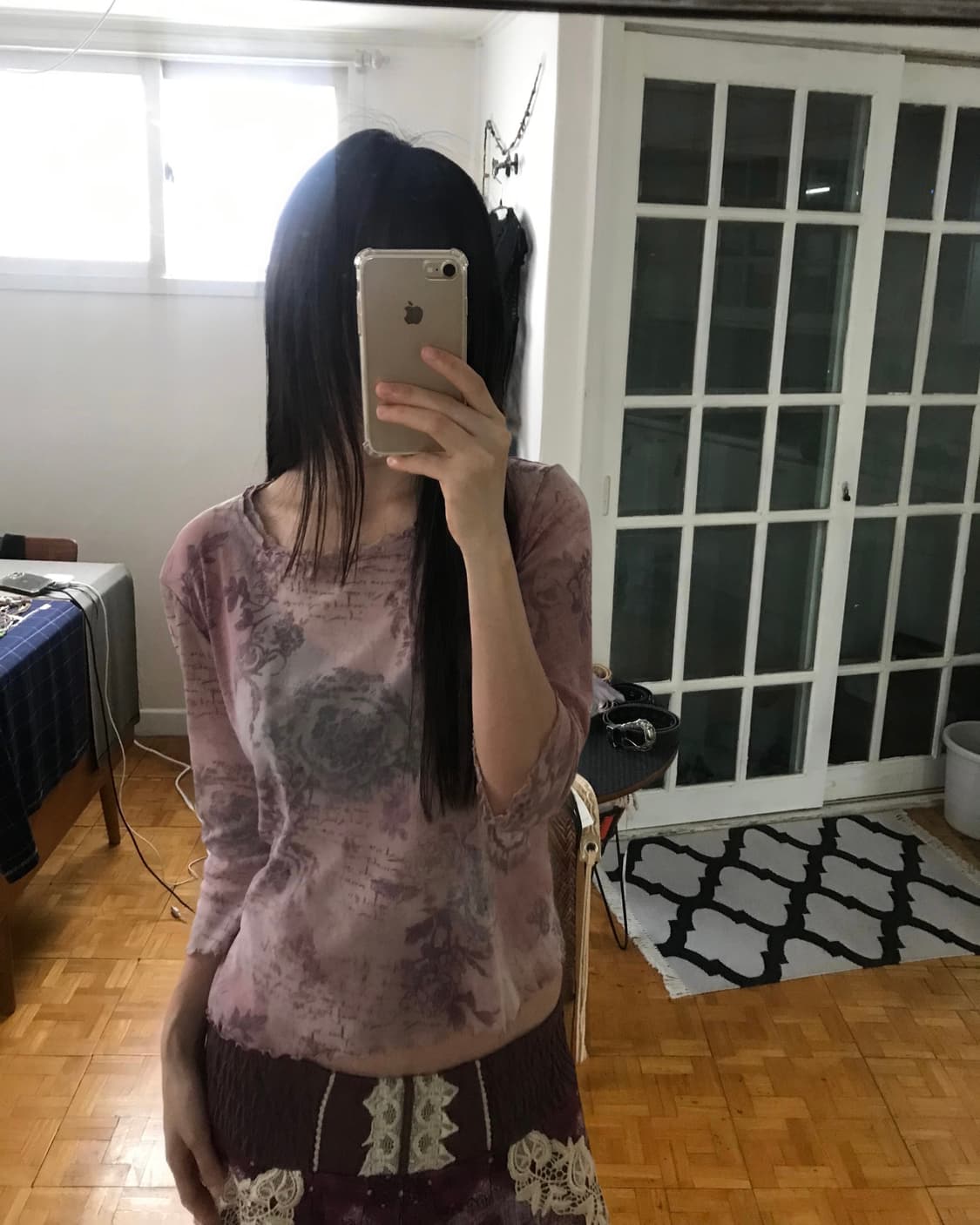 vintage pattern mash top  상품이미지3