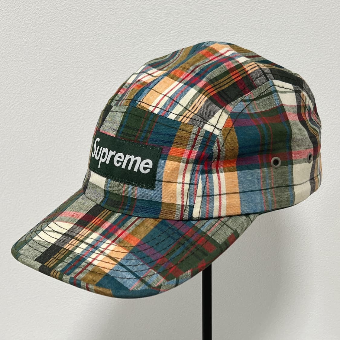 슈프림 2005 체크 패턴 5패널 캠프캡  상품이미지1