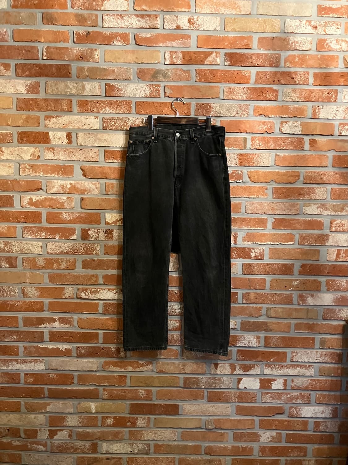 USA 빈티지 리바이스 501 0660 블랙진 흑청 데님 팬츠 상품이미지1