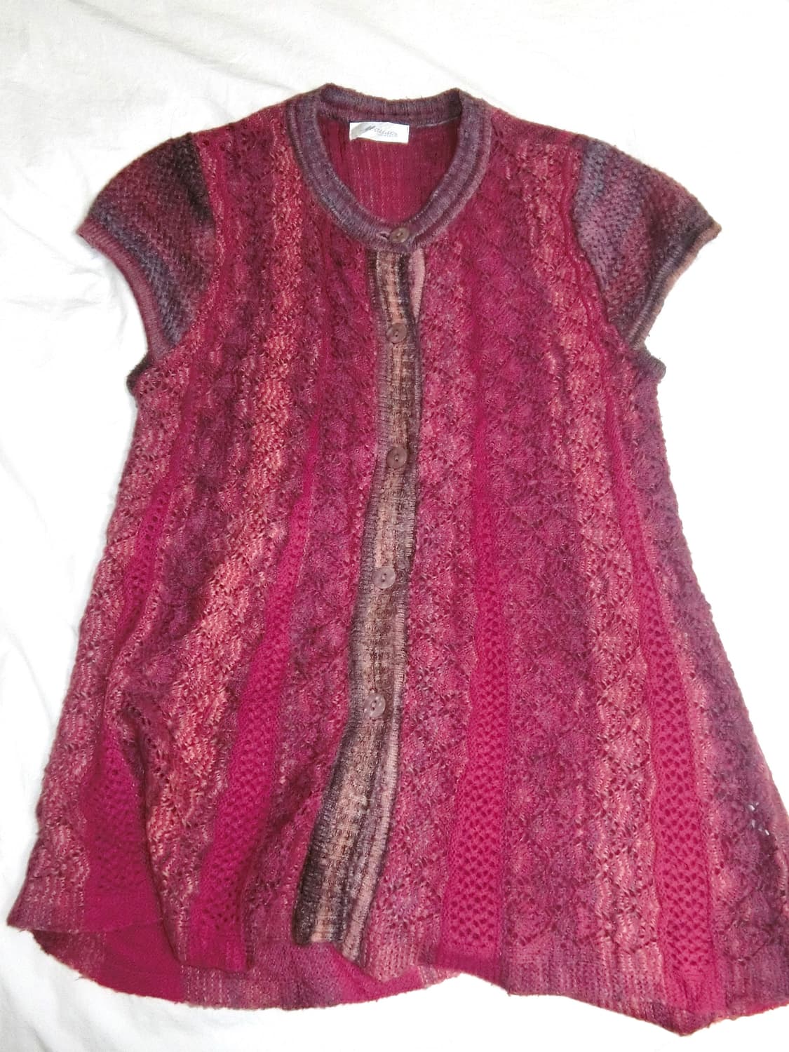 일본 빈티지 mause 아오이 유우 하구미 모리걸 모리룩 자두 가디건 상품이미지4