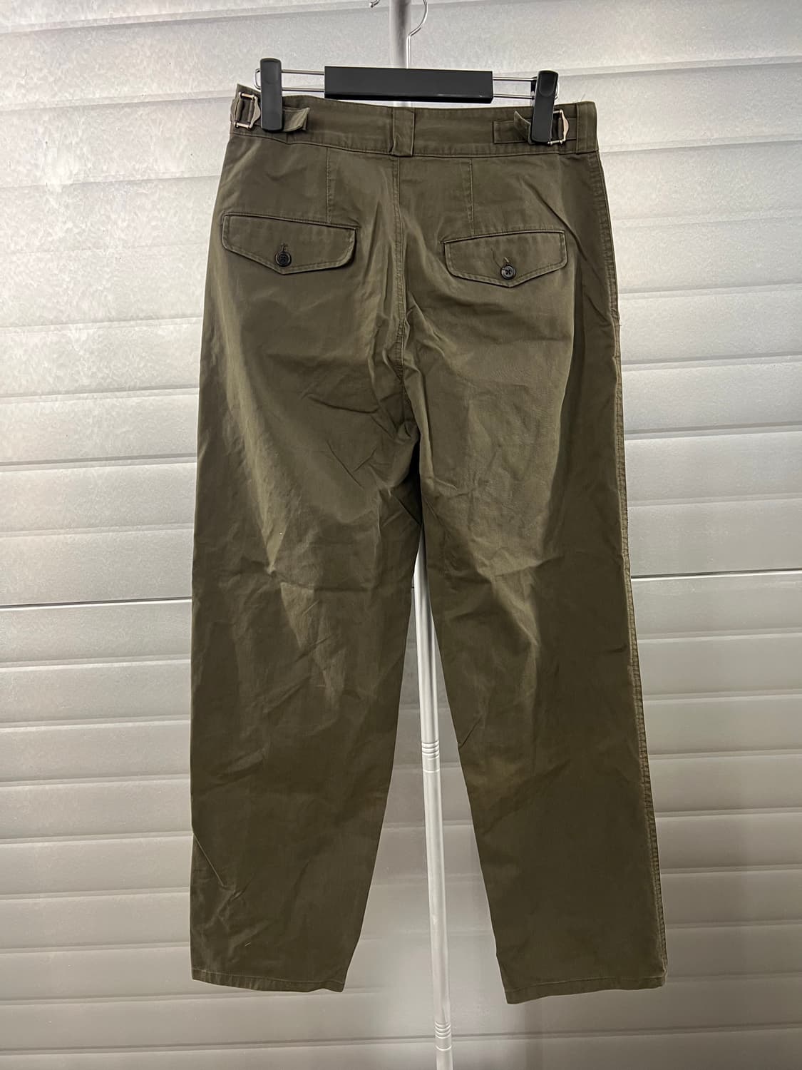 Node Archive 카키색 면 혼방 팬츠 사이즈1 상품이미지5