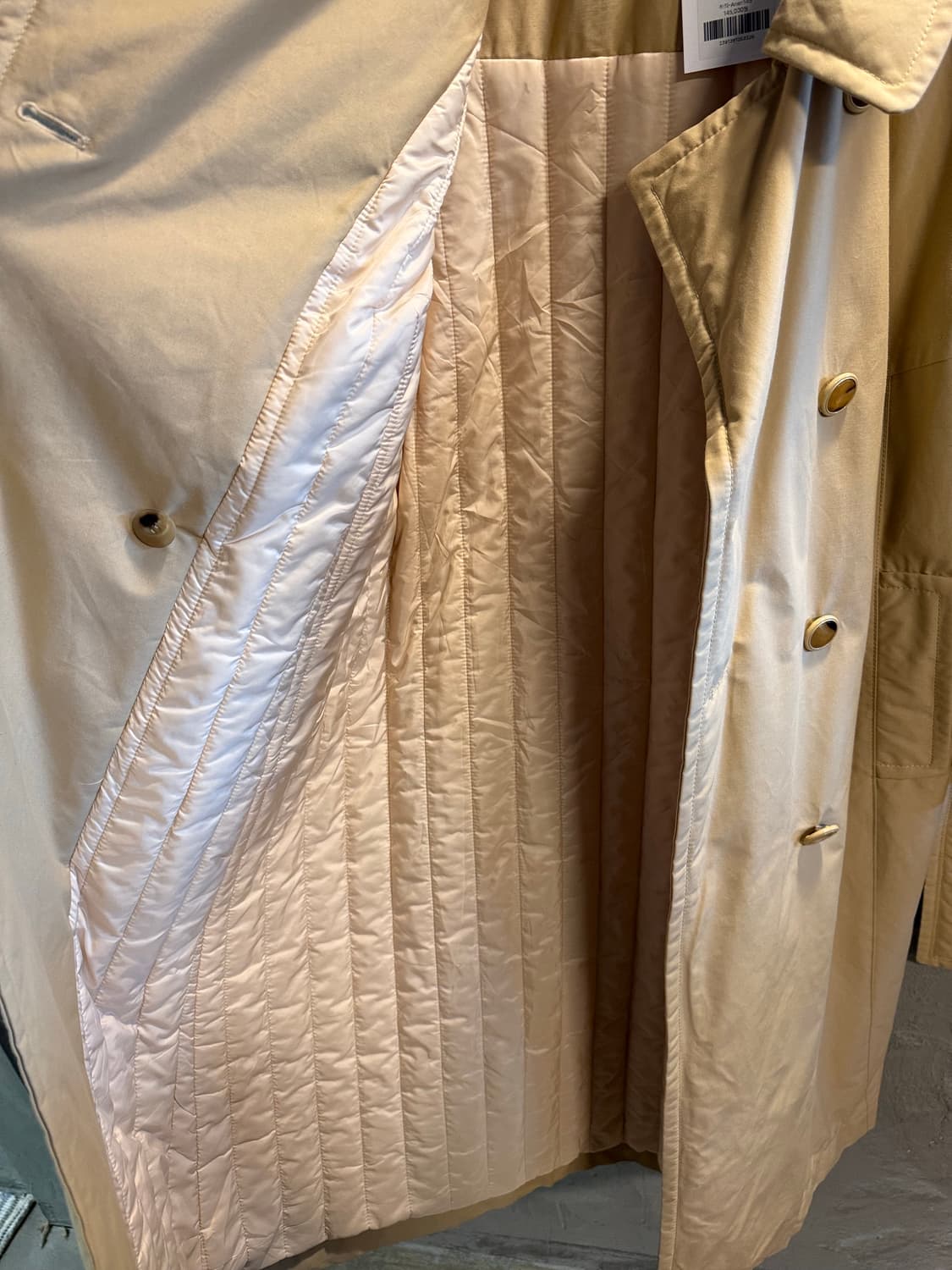 마인 MINE 벨티드 패딩 싱글 트렌치 코트 베이지 OT 상품이미지6