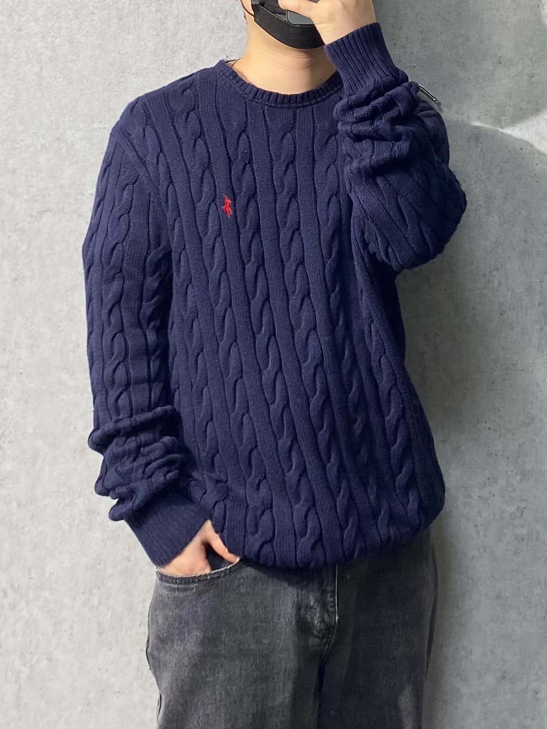 [L] Polo Ralph Lauren 폴로 랄프로렌 네이비 케이블니트 상품이미지7