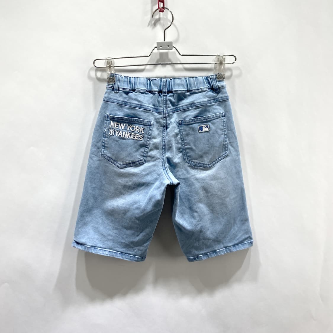 MLB 키즈 밴딩 데님 반바지 연청 145  상품이미지2