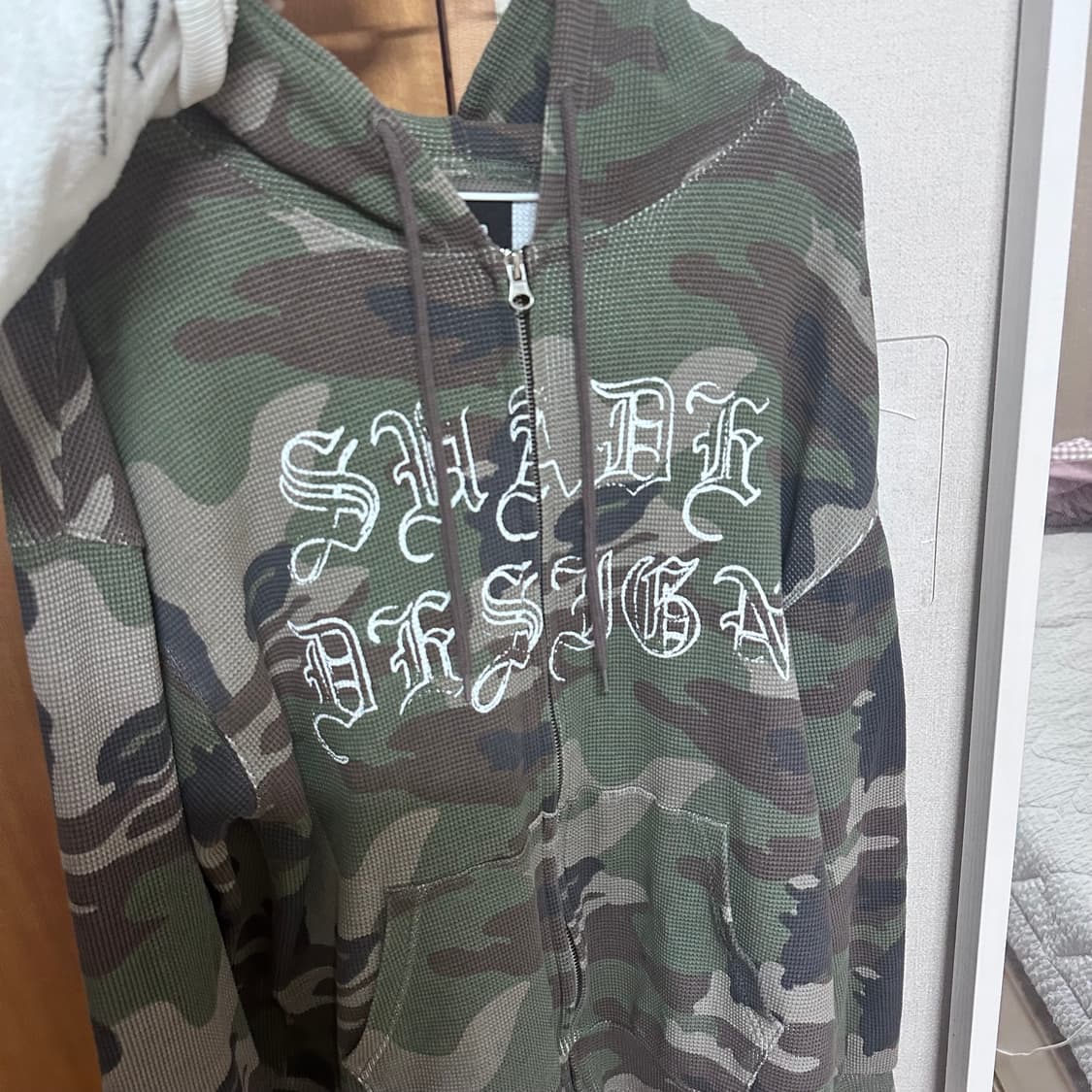 스웨이드 와플 카모후드집업 상품이미지3