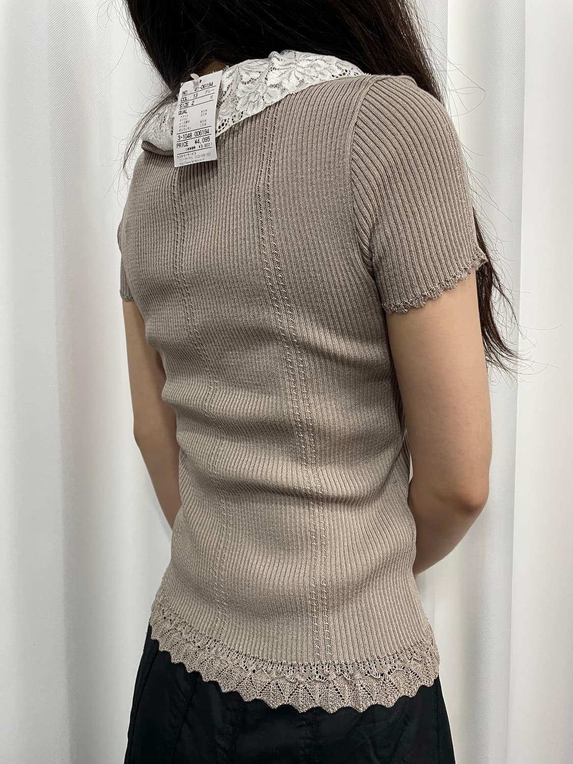 lace design slim top 상품이미지4