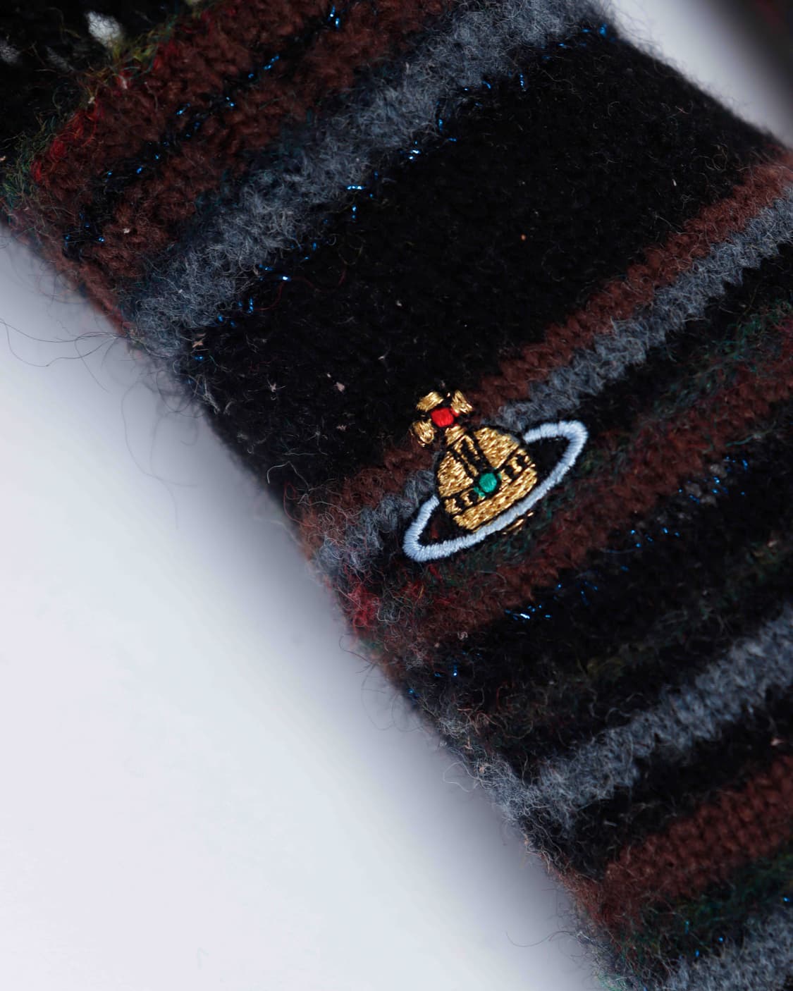 [Vivienne Westwood] 울 니트 장갑(Black&Brown) 상품이미지7