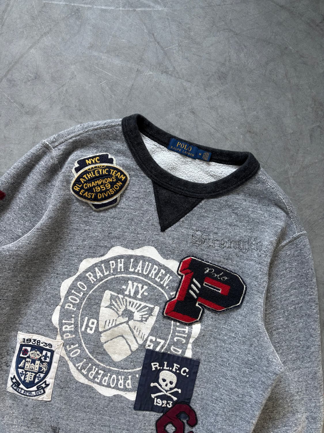 Polo 폴로 랄프로렌 신형라벨 엠브로이드 패치 맨투맨  상품이미지4