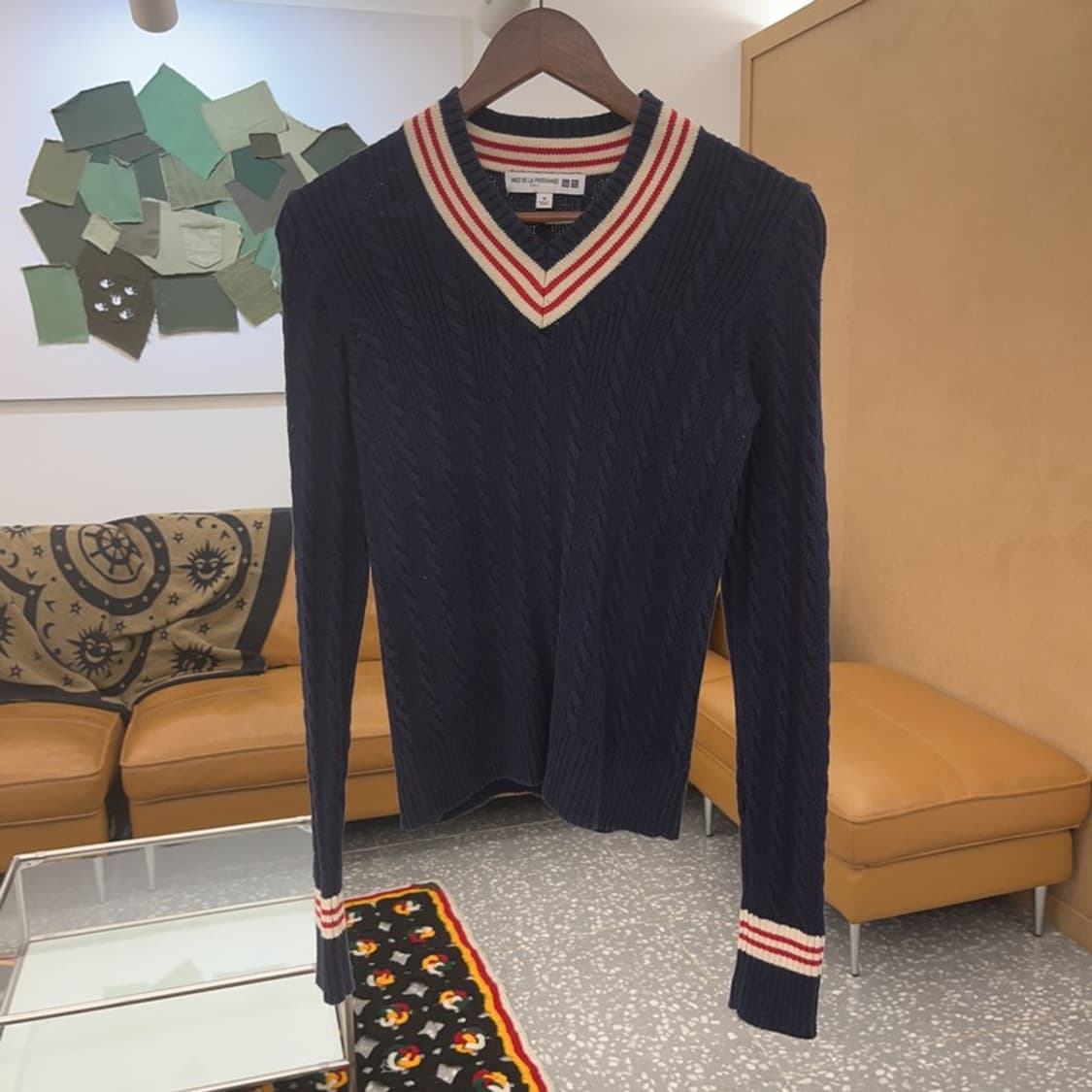 유니클로 이네스 드 라 프라상쥬 꽈배기 꽈배기 니트 85 C07818 상품이미지3