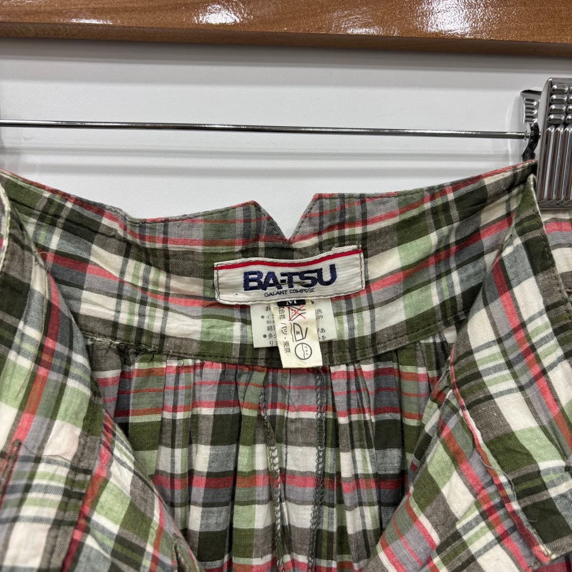 Japanese vintage BATSU 모리걸 패턴 플레어 스커트 상품이미지5