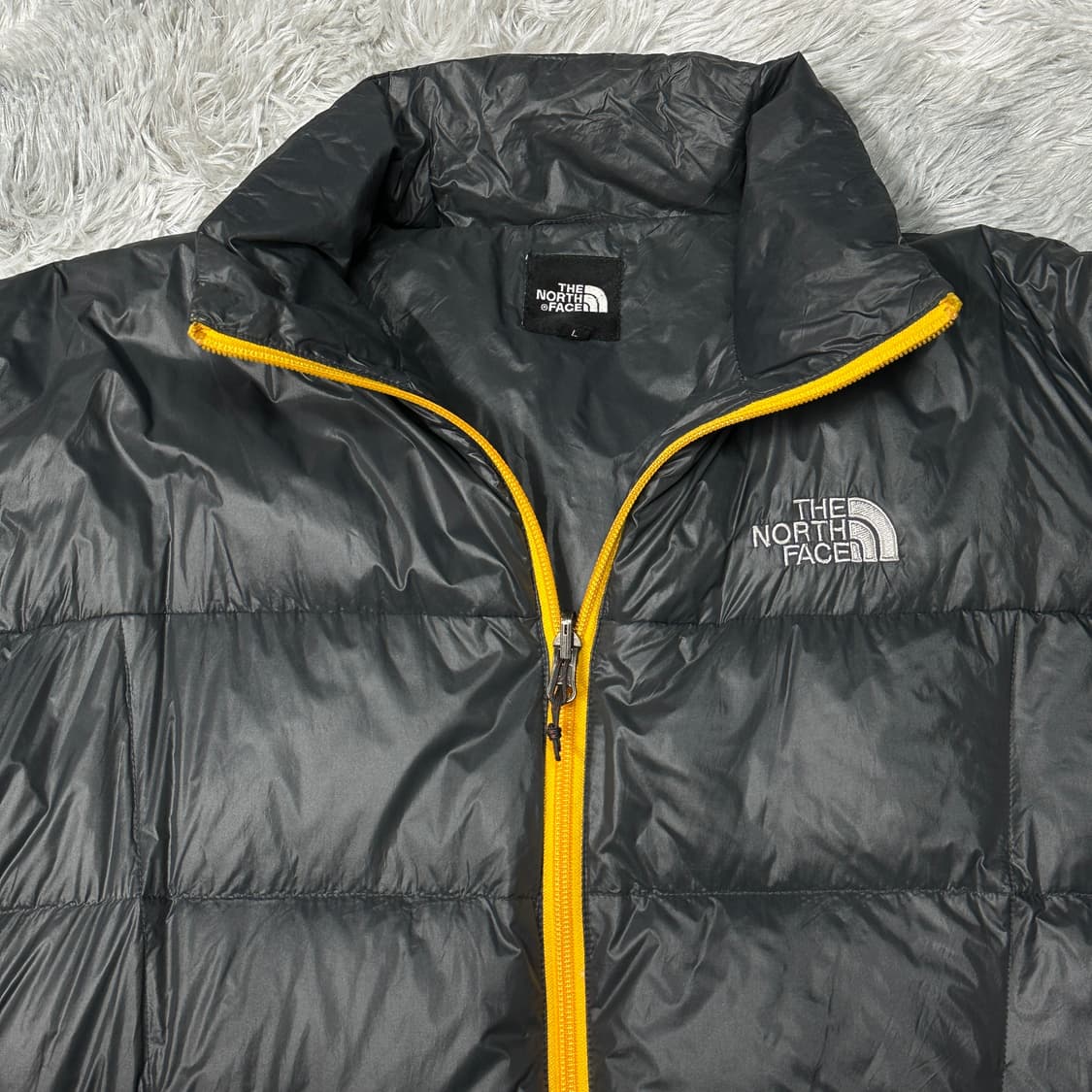 노스페이스 600 구스다운 그레이 숏패딩 L 상품이미지2