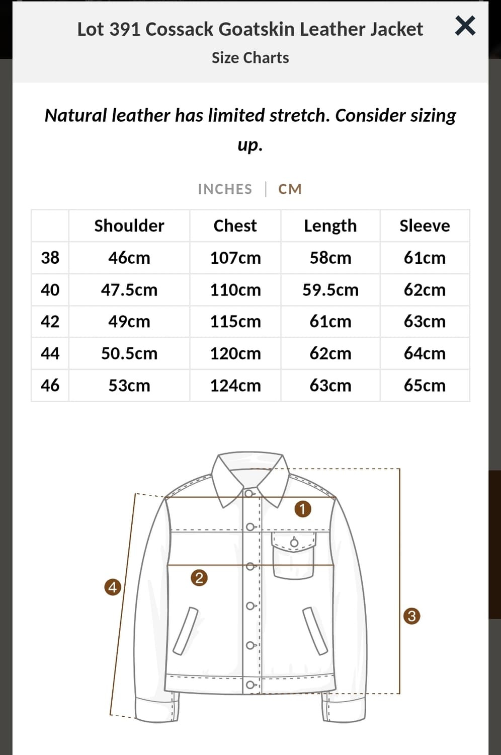 [L] 브론슨 코삭 고트스킨 레더 자켓 상품이미지5