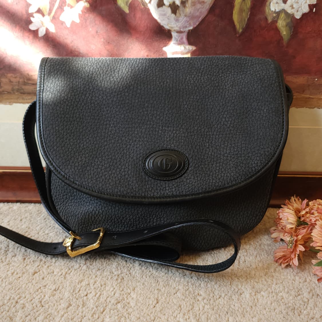 90년대 지노 페루치 레더 이태리 크로스 숄더백 상품이미지1