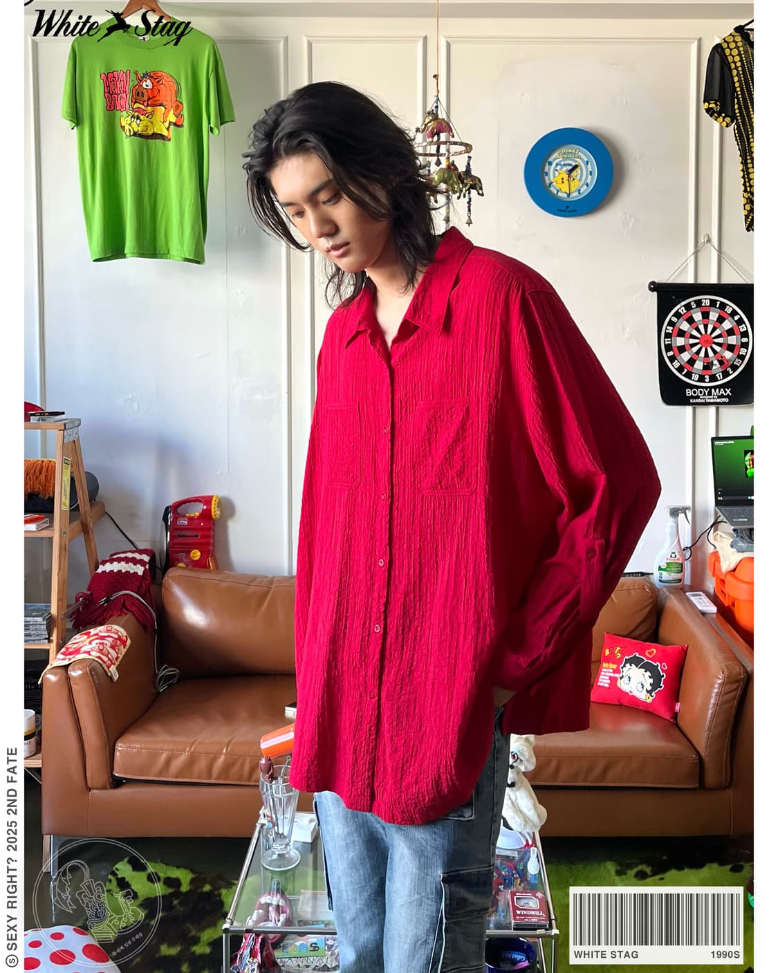 1990's WHITE STAG Pleats Shirt Jacket 상품이미지1