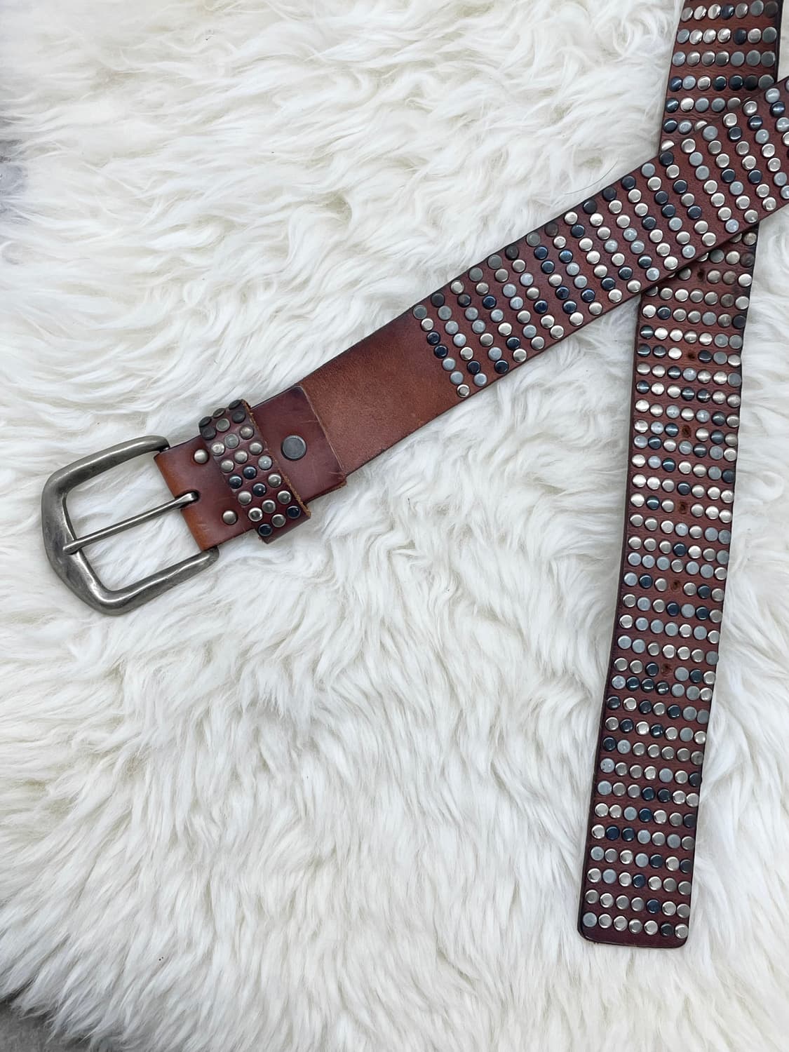 리얼레더 스터드 버클 벨트 상품이미지6