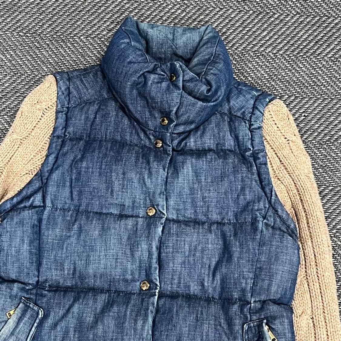 빈폴 니트 슬리브 데님 패딩 v1167  상품이미지3