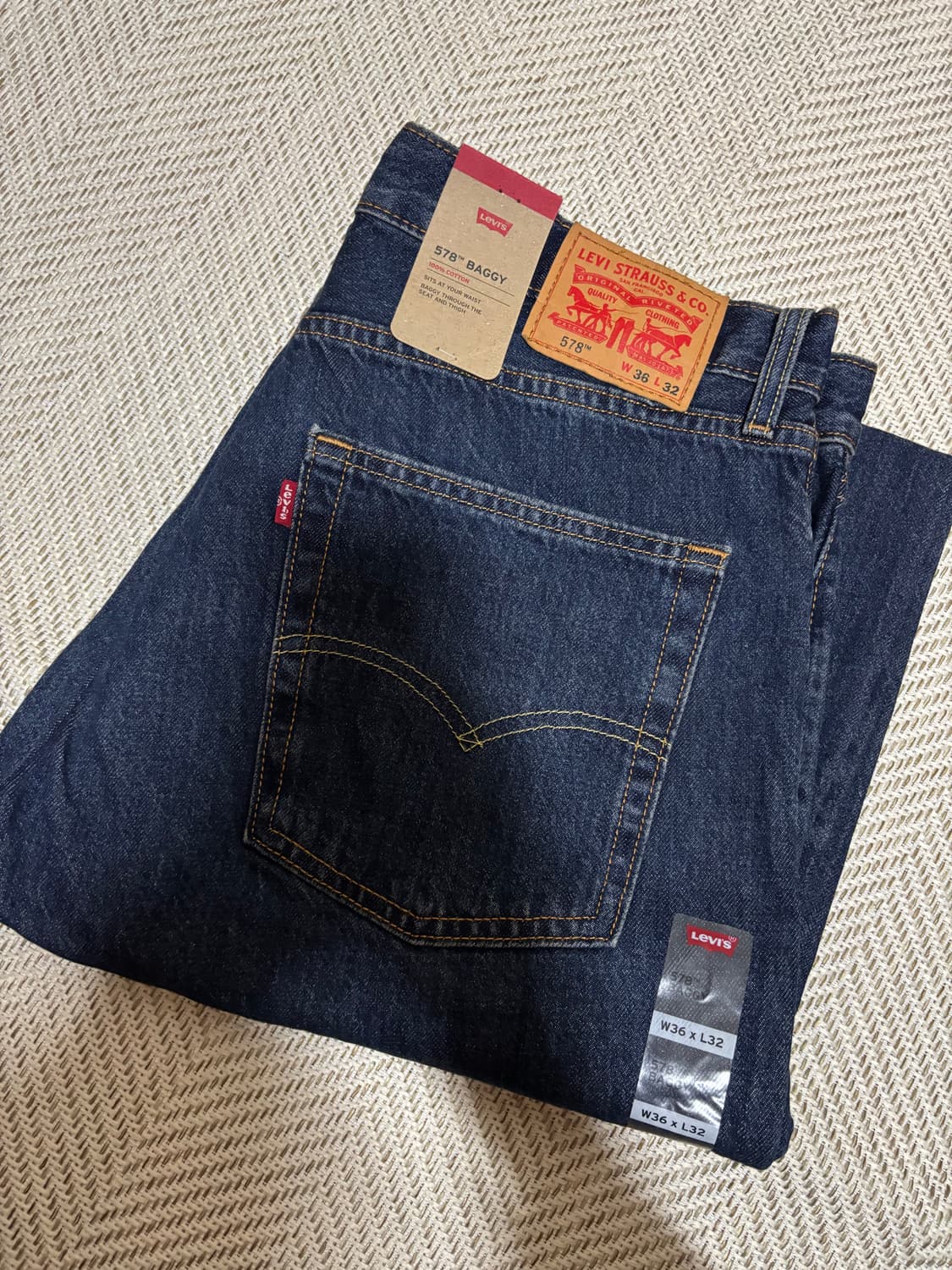 (36x32)리바이스 578 배기 루즈핏 데님 진 상품이미지1