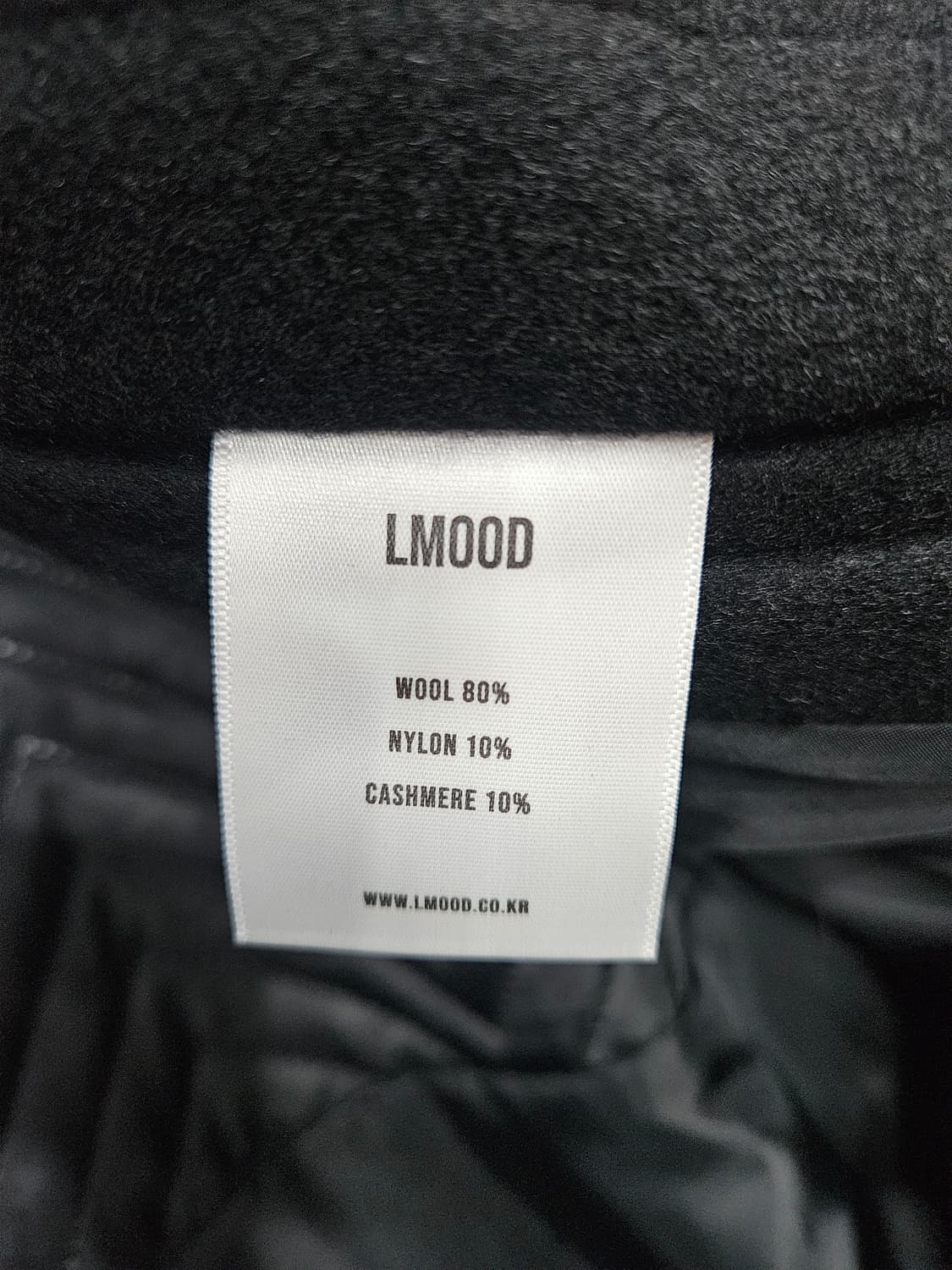 엘무드 블랙컬러 남성 세미오버핏 100 후드 롱코트  상품이미지10