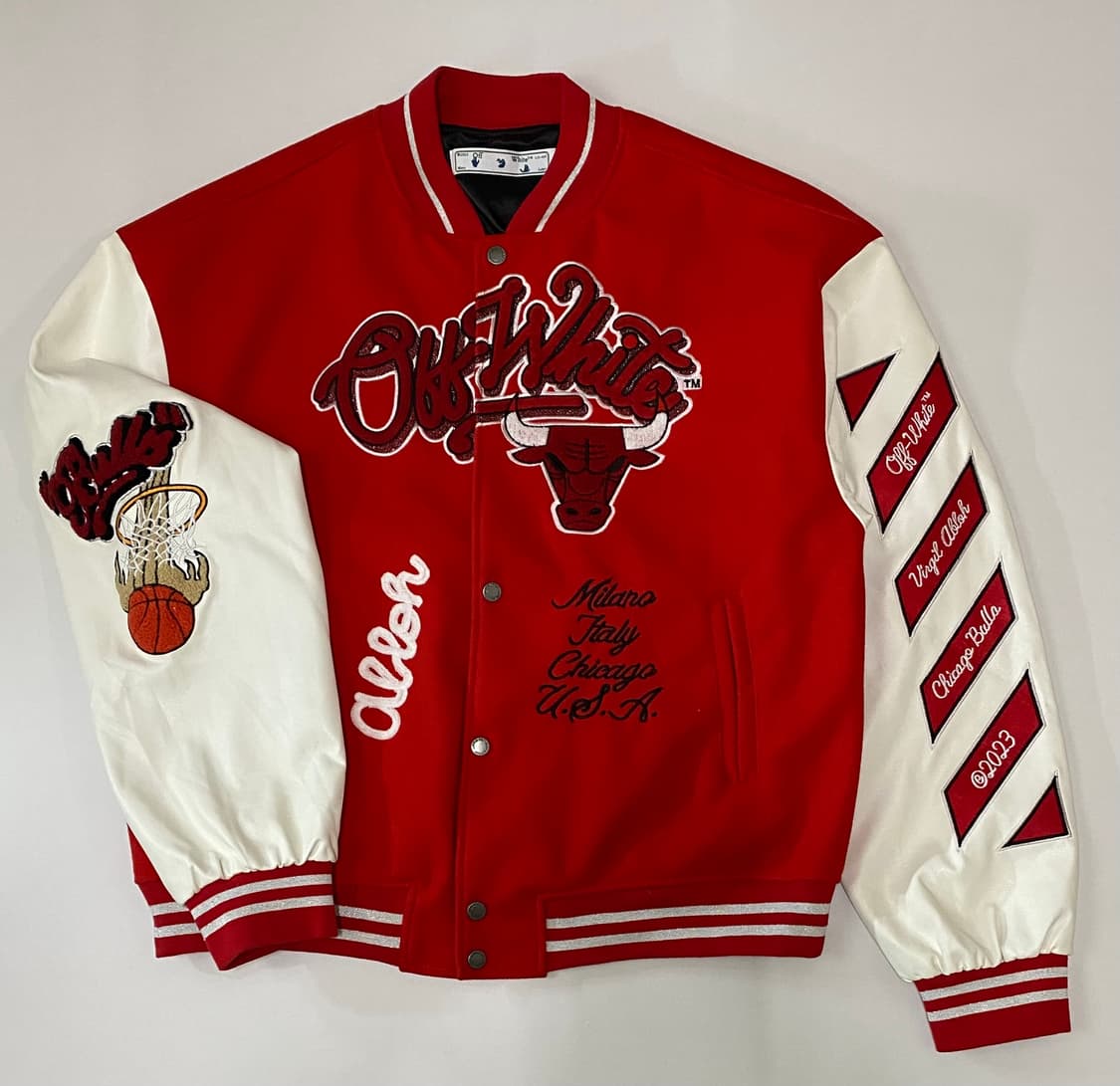 오프화이트 시카고 불스 바시티 자켓 상품이미지1