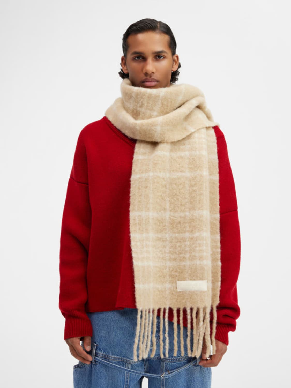 자크뮈스 23FW 카로 체크 머플러 (BG) 상품이미지1