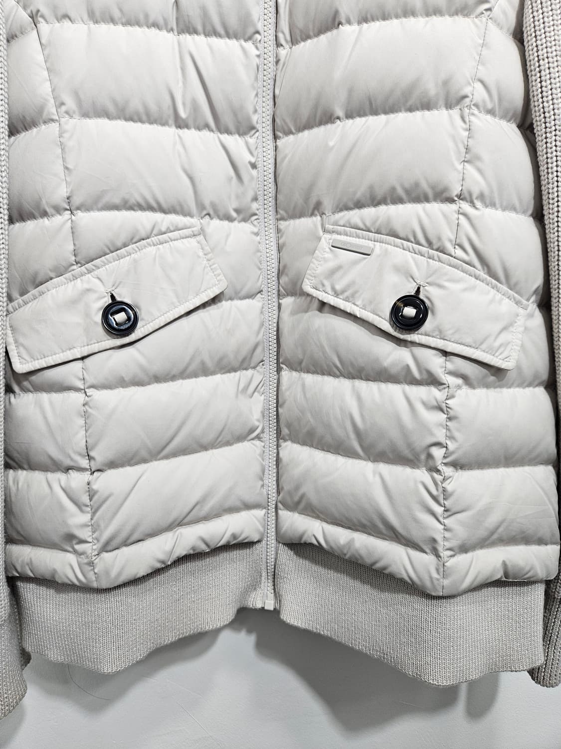 지오스피릿(GeoSpirit) 여성구스다운 니트배색 패딩자켓 상품이미지7