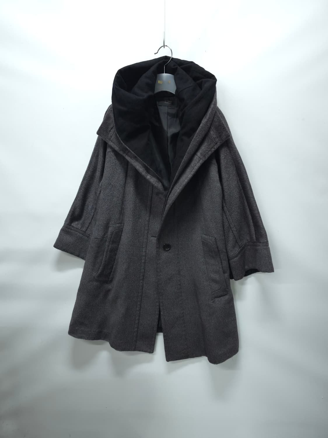 타임 여성 포스트모던 울,알파카 루즈핏 후드 코트 상품이미지1