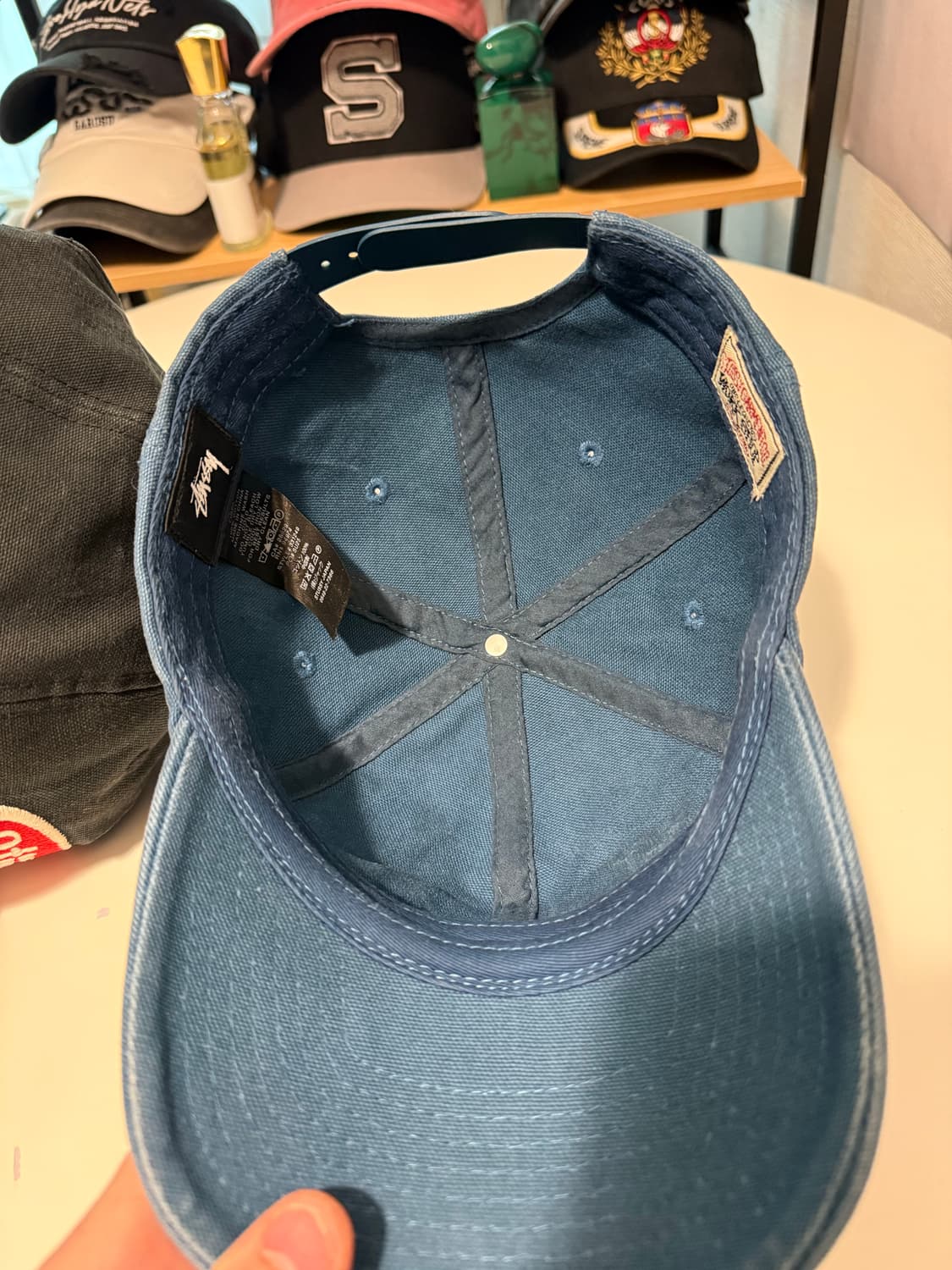 스투시x아워레가시 워크샵 미드 뎁스 캡 블루 상품이미지2