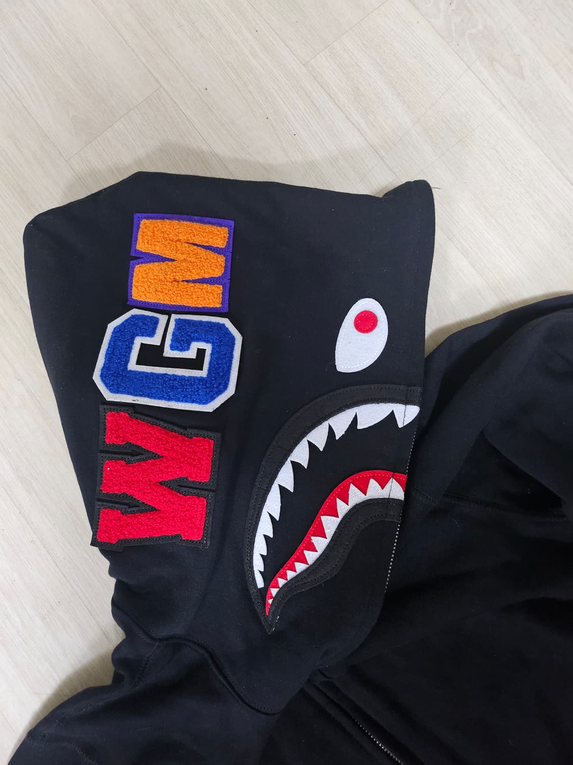 베이프 후드집업 블랙 M 상품이미지7