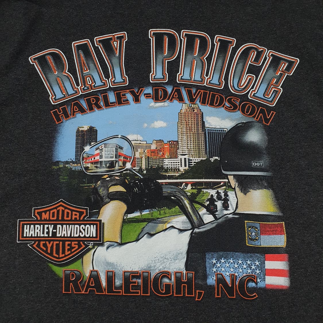 XL (105) 할리데이비슨 00s USA 라일리 그래픽 빅로고 반팔티 상품이미지2