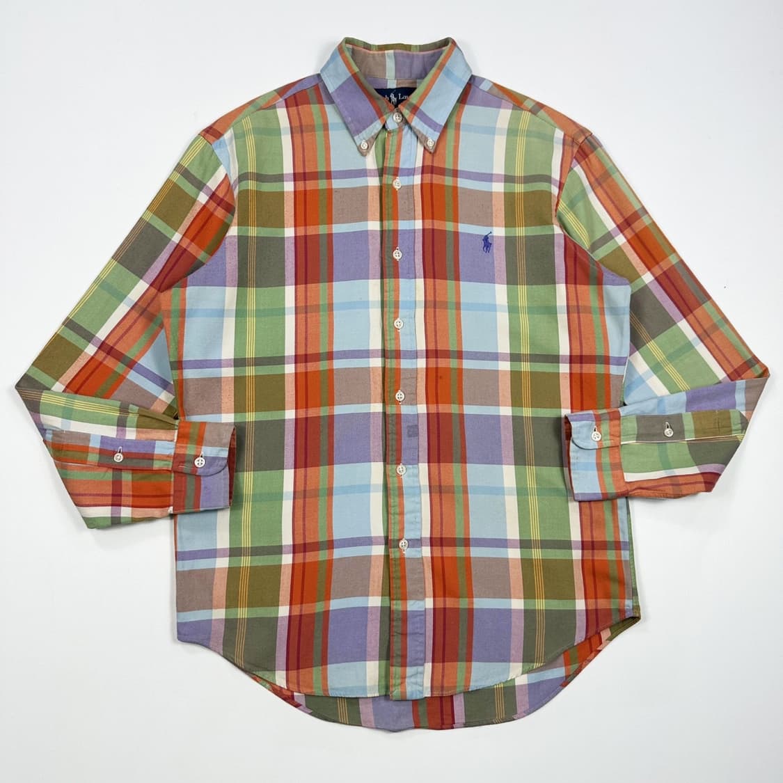 폴로 랄프로렌 포니 커스텀 핏 체크셔츠 (M) 상품이미지2