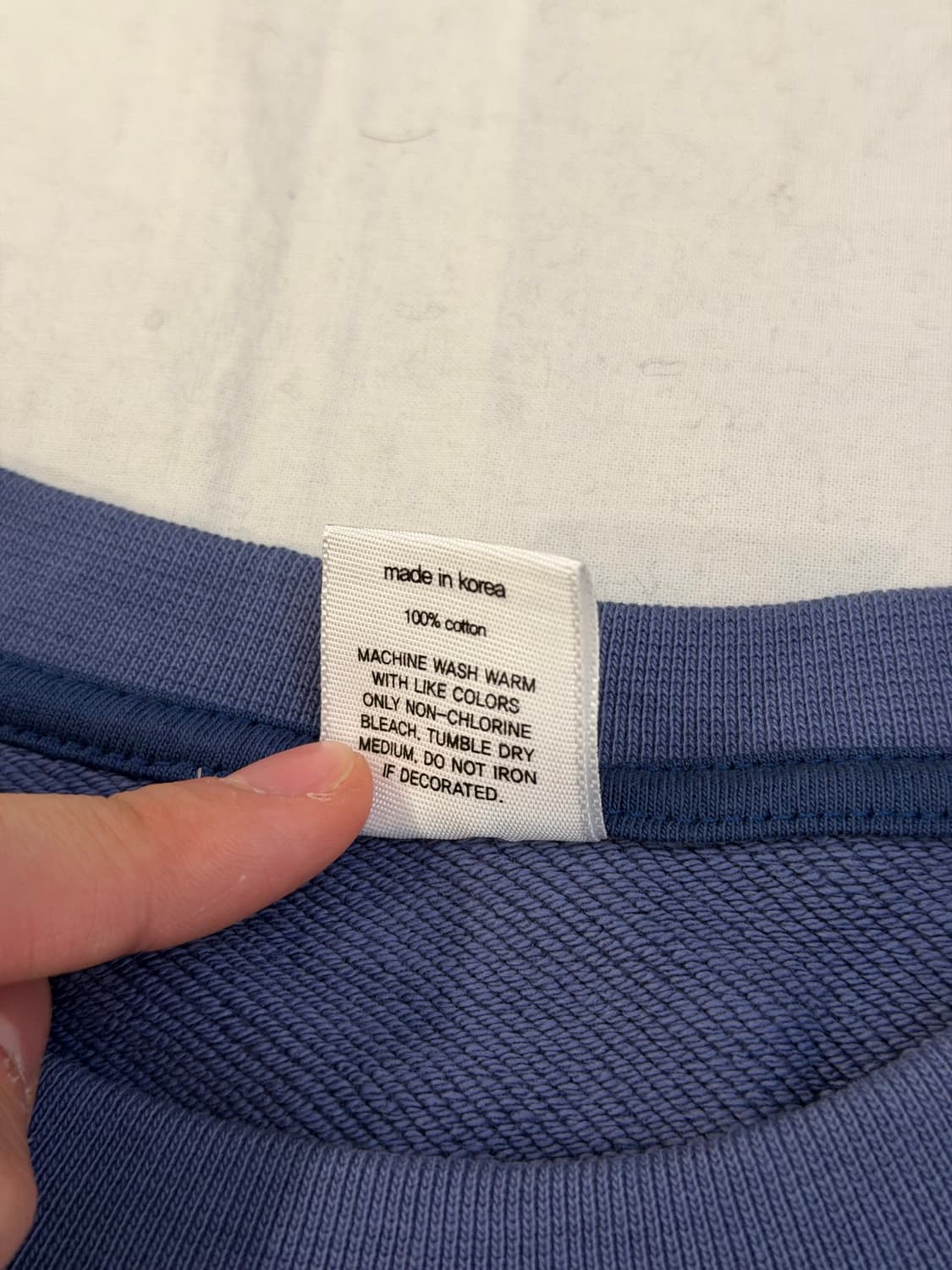 블랙아웃 반다나 데미지 사시코 스웻셔츠 맨투맨 블루 상품이미지5