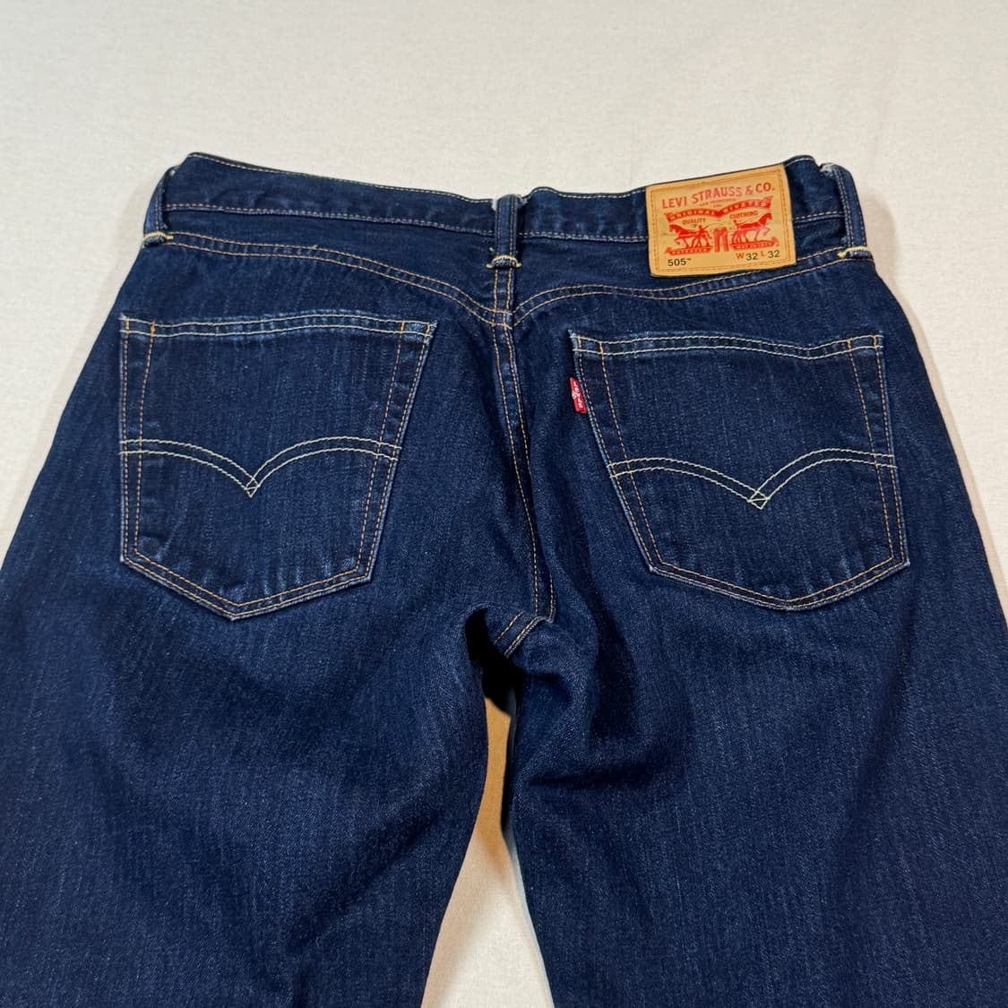 32inch) 리바이스 505 레귤러 핏 진청 데님 청바지 상품이미지2