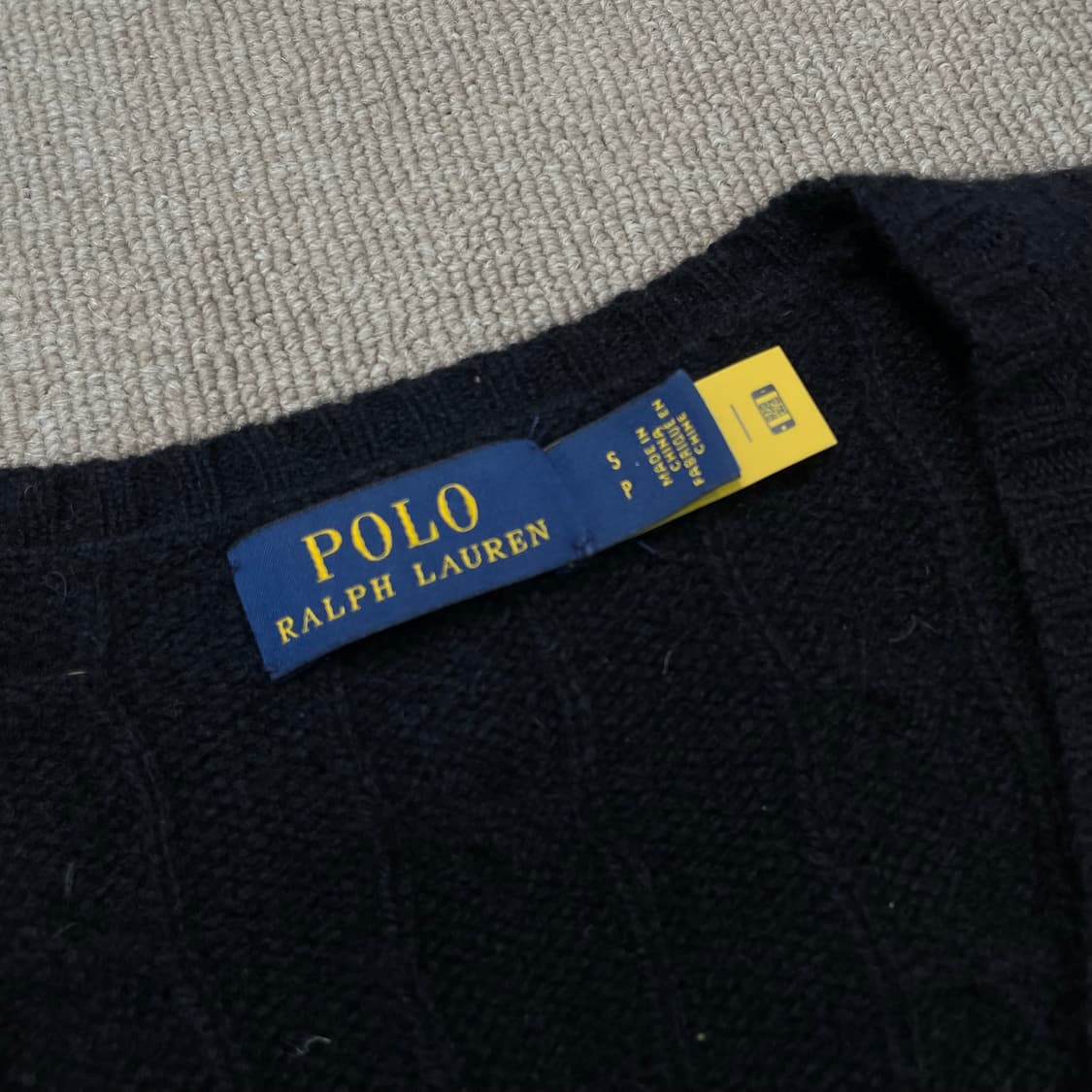 polo 랄프로렌 폴로 우먼스 브이넥 케이블니트 s 상품이미지2