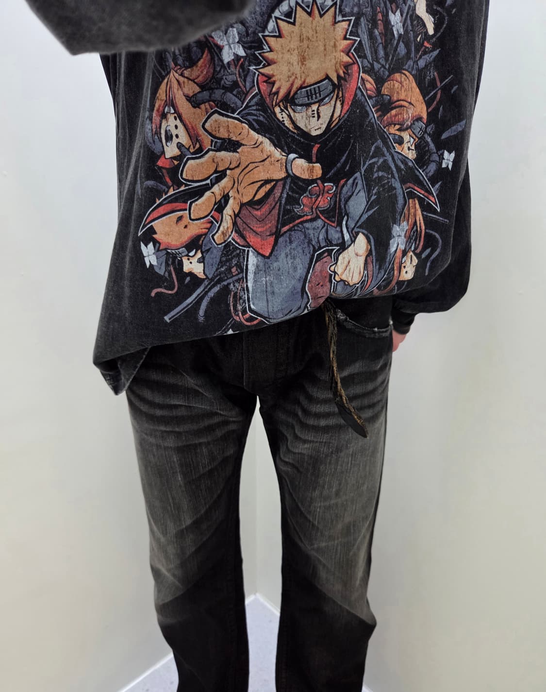 troiso japan 레귤러 핏 블랙 워싱 데님 팬츠 상품이미지3