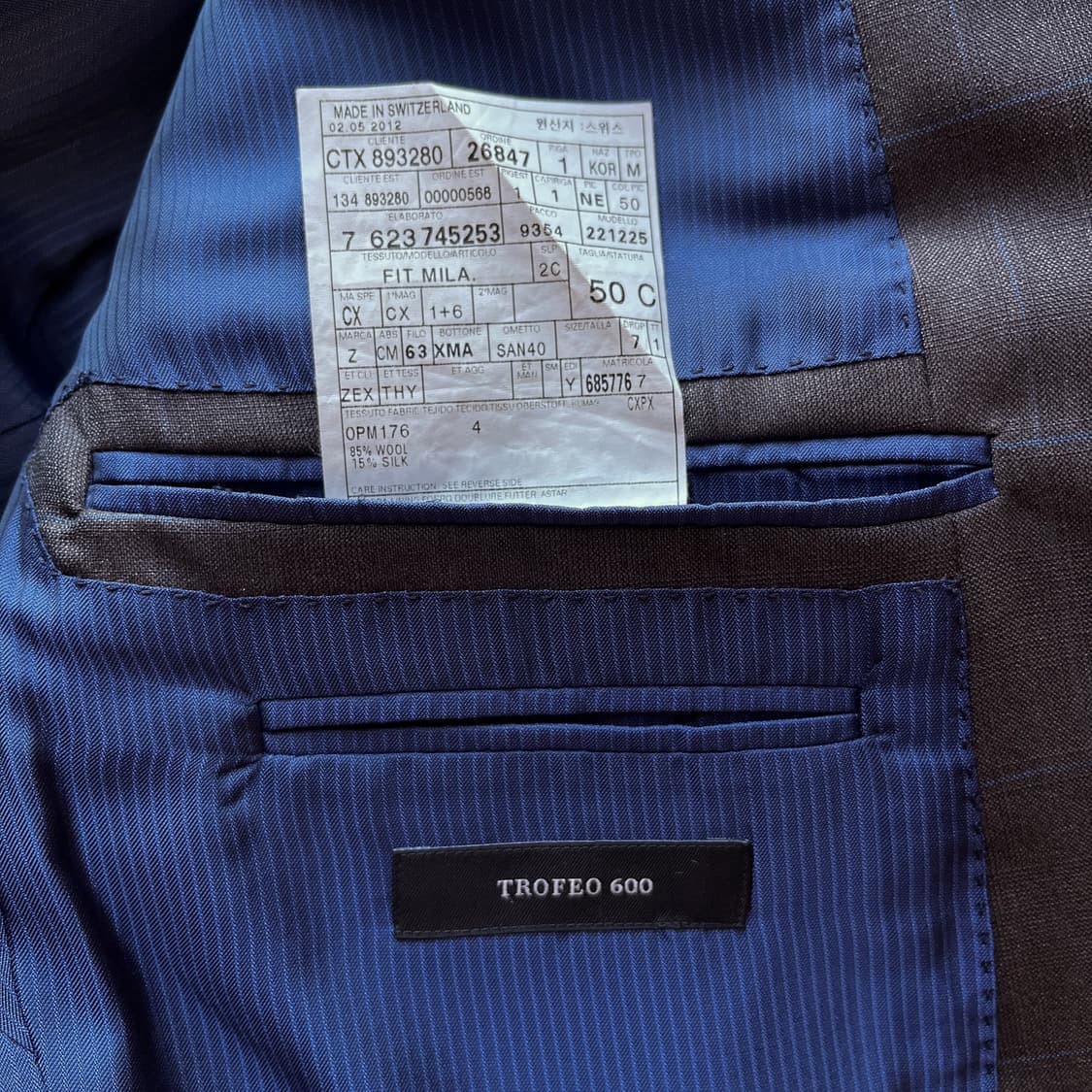 IT50) 에르메네질도 제냐 Trofeo 600 Made in Switz 상품이미지9